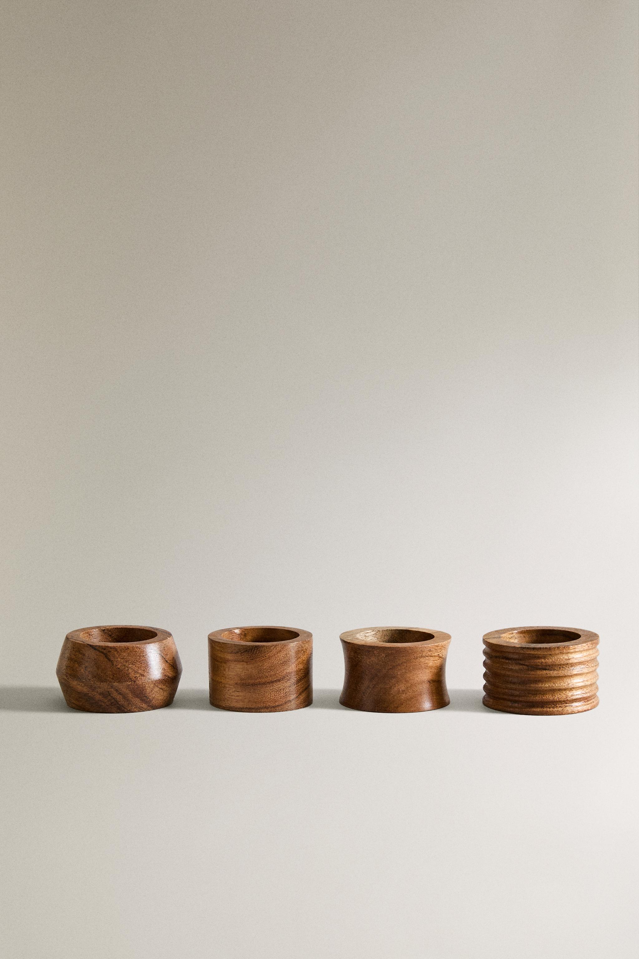 WOODEN NAPKIN HOLDER PACK (PACK OF 4)